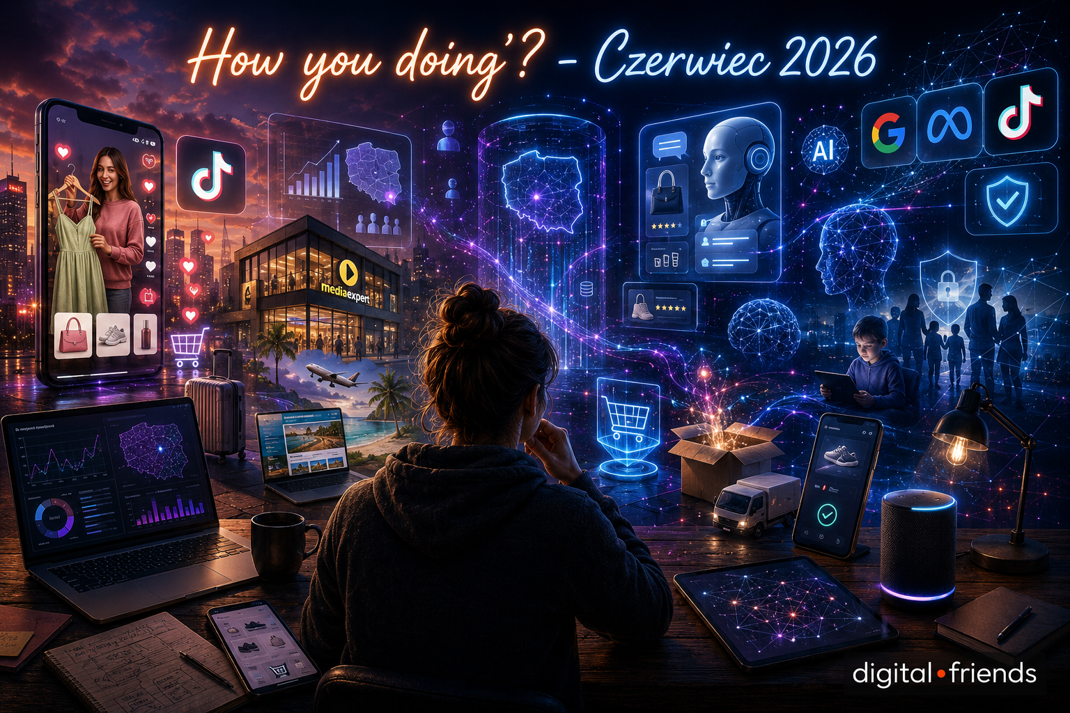 Czerwiec 2026 w Marketingu: AI (znowu), social commerce, bezpieczeństwo użytkowników oraz więcej (znów!) budżetów dla kanałów cyfrowych